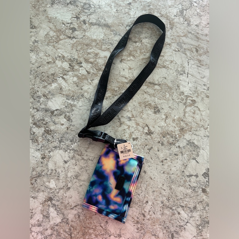 VS PINK Lanyard Wallet Tie dye NWT